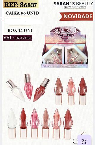 KIT LIP GLOSS SARAHS BEAUTY C/12PCS