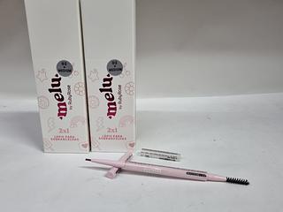 LAPIS PARA SOBRANCELHAS 2 EM 1 MEDIUM MELU C/24PCS