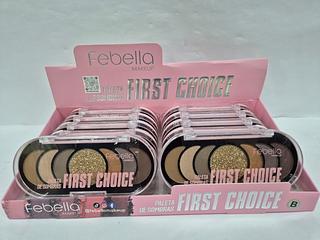 PALETA DE SOMBRAS FISRT CHOICO 7 CORES FEBELLA C/12PCS