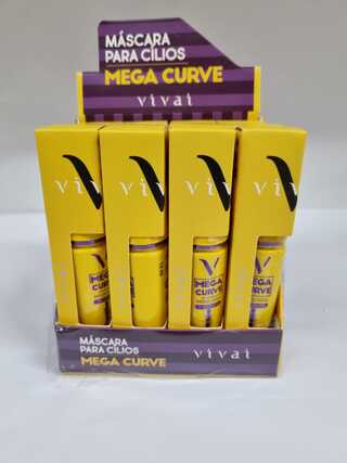 mascara para cilios mega curve vivai c/12pcs