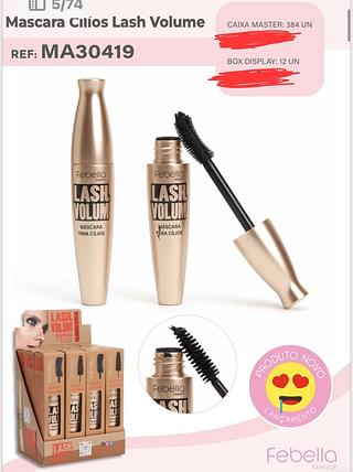 MASCARA DE CILIOS LASH VOLUME FEBELLA C/12PCS