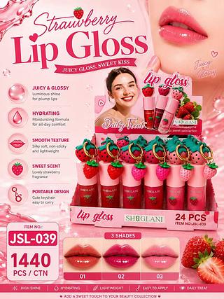 LIP GLOSS MORANGO C/24PCS
