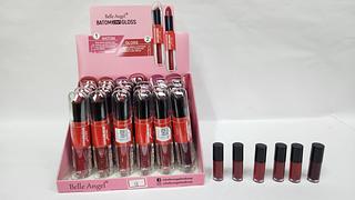 BATOM E GLOSS 2 EM 1 BELLE ANGEL C/24PCS