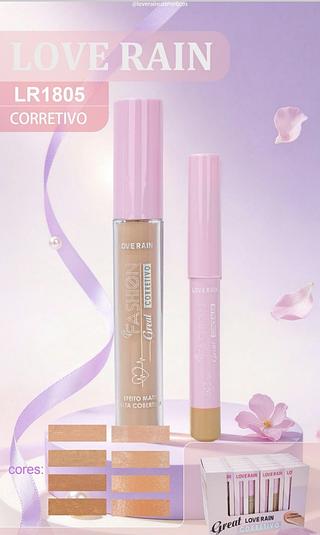 CORRETIVO LIQUIDO E LAPIS LOVE RAIN C/24PCS