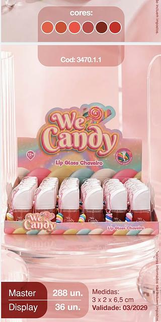LIP GLOSS CHAVEIRO SE CANDY VIVAI C/36CPS