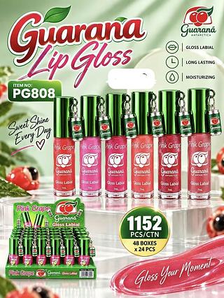 LIP GLOSS GUARANA PINK GRAPE C/24PCS