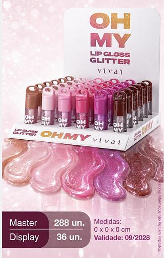 LIP GLOSS GLITTER OH MY VIVAI C/36PCS