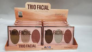 TRIO FACIAL BLUSH ILUMINADOR CONTORNO FEBELLA C/12PCS