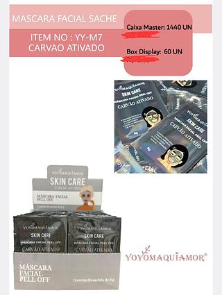 MASCARA FACIAL SACHE CARVAO ATIVADO YOYO MAQUIAMOR C/60PCS