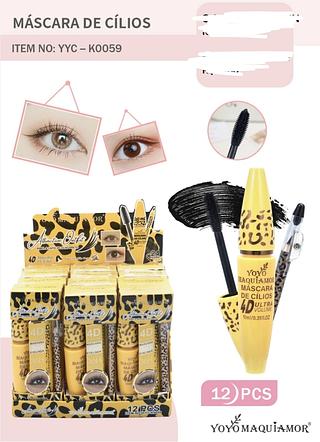 MASCARA DE CILIOS YOYO MAQUIAMOR C/12PCS