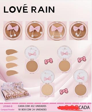 PO COMPACTO COR B LOVE RAIN C/24PCS