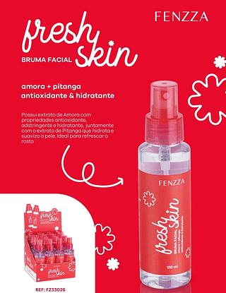 BRUMA FACIAL FRESH SKIN AMORA E PITANGA FENZZA C/16PCS