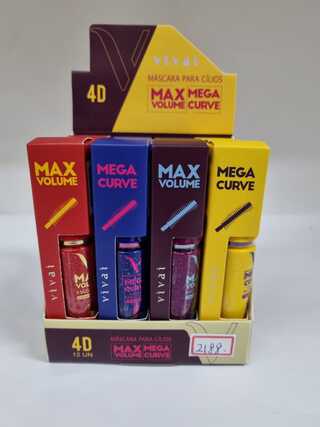 mascara para cilois max mega volume curve vivai c/12pcs