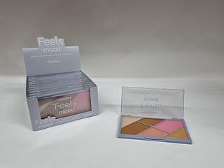 paleta de bronzer blush e iluminador feels mood ruby rose C/12PCS