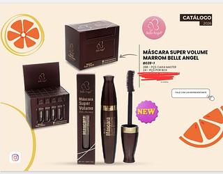 MASCARA DE CILIOS SUPER VOLUME MARROM BELLE ANGEL C/24PCS