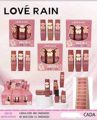 KIT BATOM MATTE LOVE RAIN C/12PCS