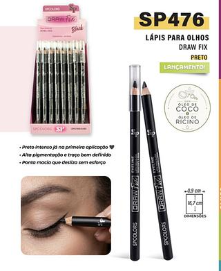 LAPIS PARA OLHOS DRAW FIX PRETO SP COLOR C/72PCS