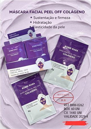 MASCARA FACIAL PEELA OFF COLAGENO BOBBI RARA C/60PCS