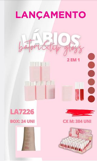 BATOM E LIP GLOSS 2 EM 1 LABRANCHE C/24PCS