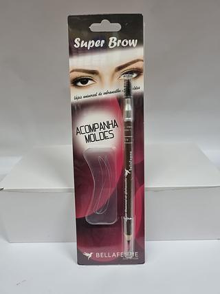 lapis universal de sobrancelha com moldes bella femme c/12pcs