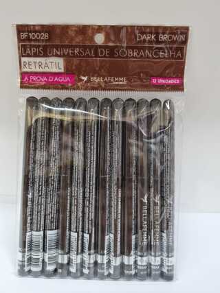 lapis retratil universal para sobrancelha bella femme c/12pcs