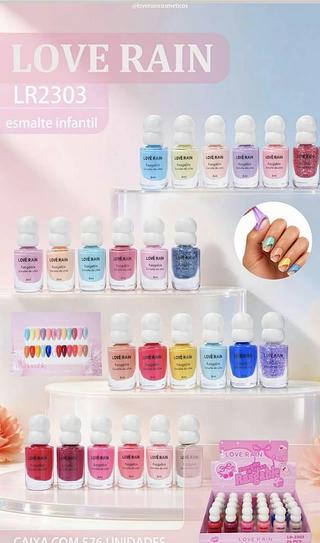 ESMALTE RASGABLE LOVE RAIN C/24PCS
