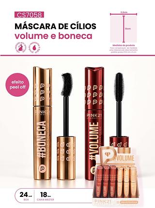 MASCARA DE CILIOS VOLUME E BONECA C/24PCS