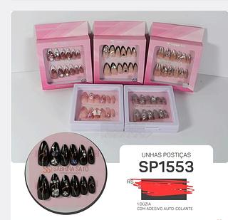UNHA POSTICAS COM ADESIVO AUTO COLANTE SABRINA SATO C/12PCS