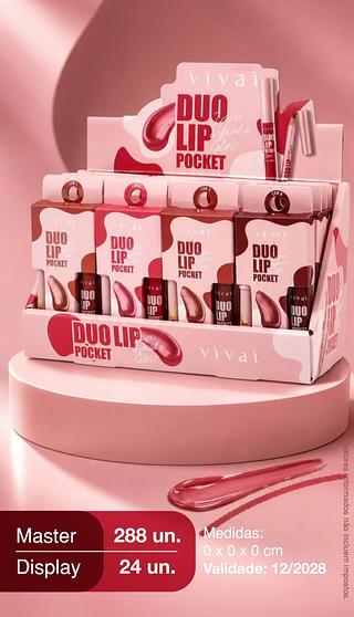 DUO LIP POCKTE LAPIS E GLOSS VIVAI C/24PCS