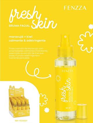 BRUMA FACIAL FRESH SKIN MARACUJA E KIWI FENZZA C/16PCS