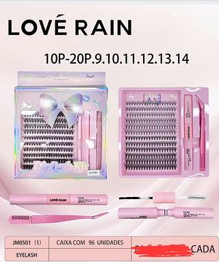 KIT CILIOIS TUFINHO LOVE RAIN 10P-20P C/12CPS