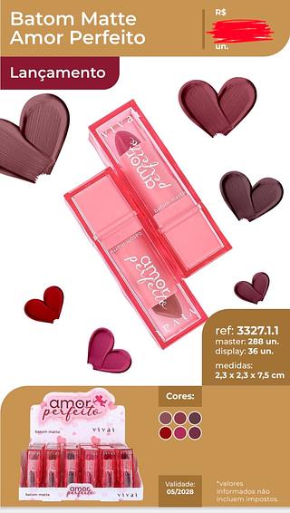 BATOM MATTE AMOR PERFEITO VIVAI C/36PCS