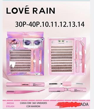 KIT DE CILIOS LOVE RAIN C/12PCS