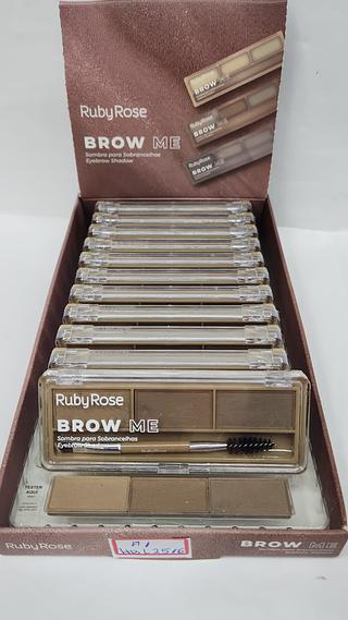SOMBRA PARA SOBRANCELHAS BROW ME RUBY ROSE COR 1 C/12PCS