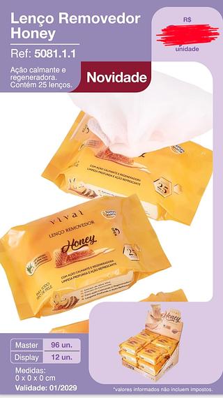 LENCO REMOVEDOR HONNEY VIVAI C/12PCS