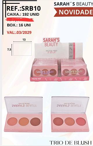 TRIO DE BLUSH SARAHS BEAUTY C/16PCS