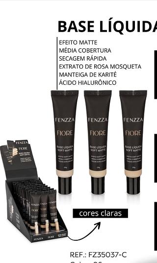 BASE LIQUIDO EFEITO MATTE CLAROS FENZZA FIORE C/24PCS