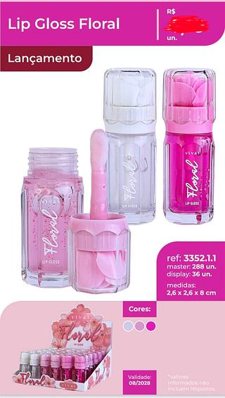 LIP GLOSS FLORAL VIVAI C/36PCS
