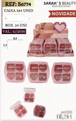 PALETA DE BLUSH SARAHS BEAUTY C/24PCS
