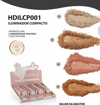 ILUMINADOR COMPACTO HUDA MOJI C/24PCS