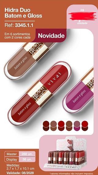 DUO BATOM E GLOSS VIVAI C/36PCS