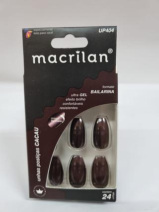 unhas posticas cacau formato bailarina c/12pcs