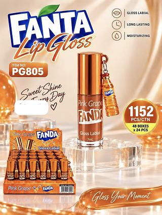 LIP GLOSS FANTA PINK GRAPE C/24PCS