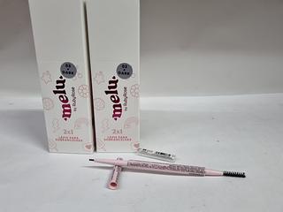 LAPIS PARA SOBRANCELHAS 2 EM 1DARK MELU C/24PCS