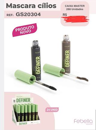 MASCARA SOBRANCELHAS FEBELLA C/24PCS