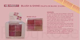PALETA DE BLUSH E ILUMINADOR RUBY ROSE C/12PCS