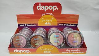 DUO BLUSH E ILUMINADOR SUNSET DAPOP C/24PCS