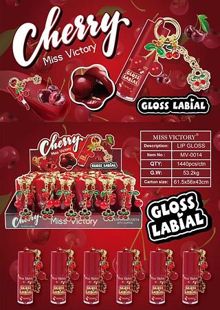 LIP GLOSS CEREJA C/24CPS