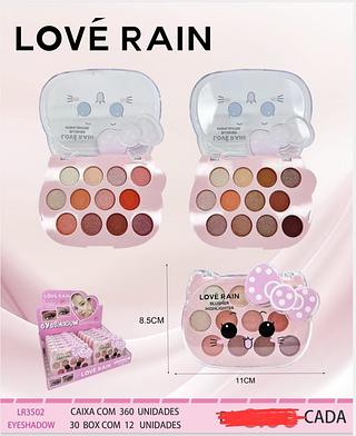 PALETA DE SOMBRA LOVE RAIN C/12PCS