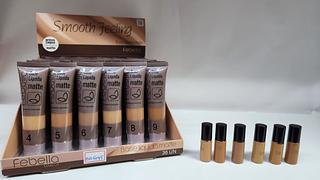 BASE LIQUIDO MATTE FEBELLA TONS ESCURO C/36PCS